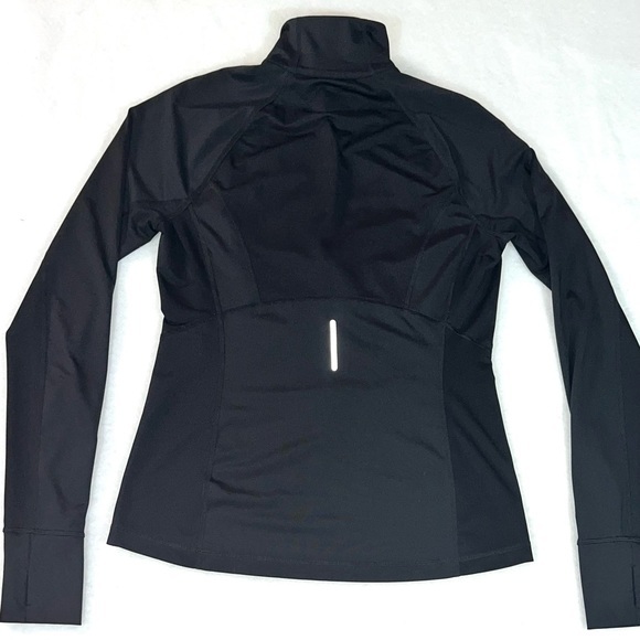 Tek Gear DRYTEK size M black long sleeve 1/4 zip pullover athletic shirt jacket - Picture 5 of 15